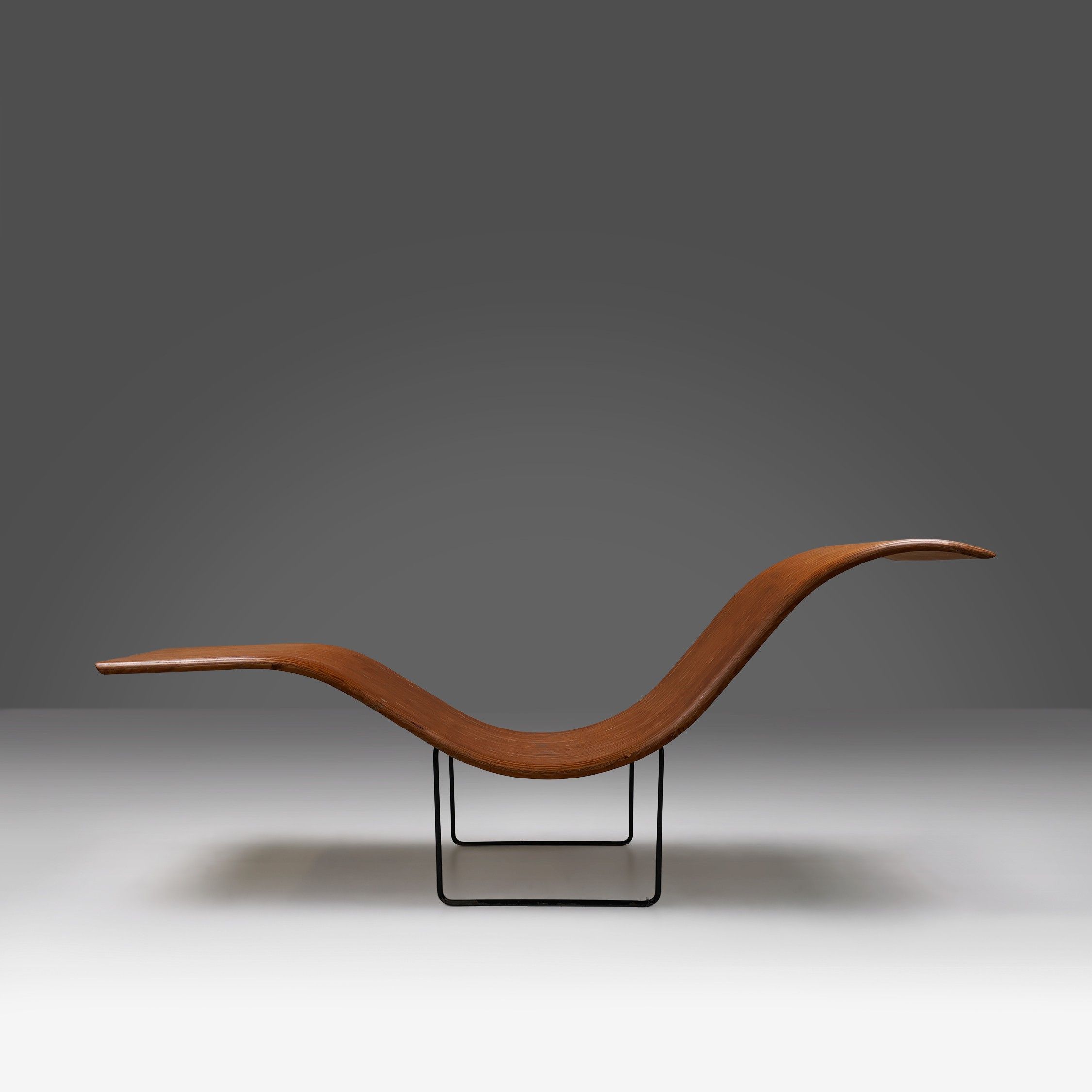 Mid-century stack-laminated lounge chair by Tiller Lesser, Germany 1990-img